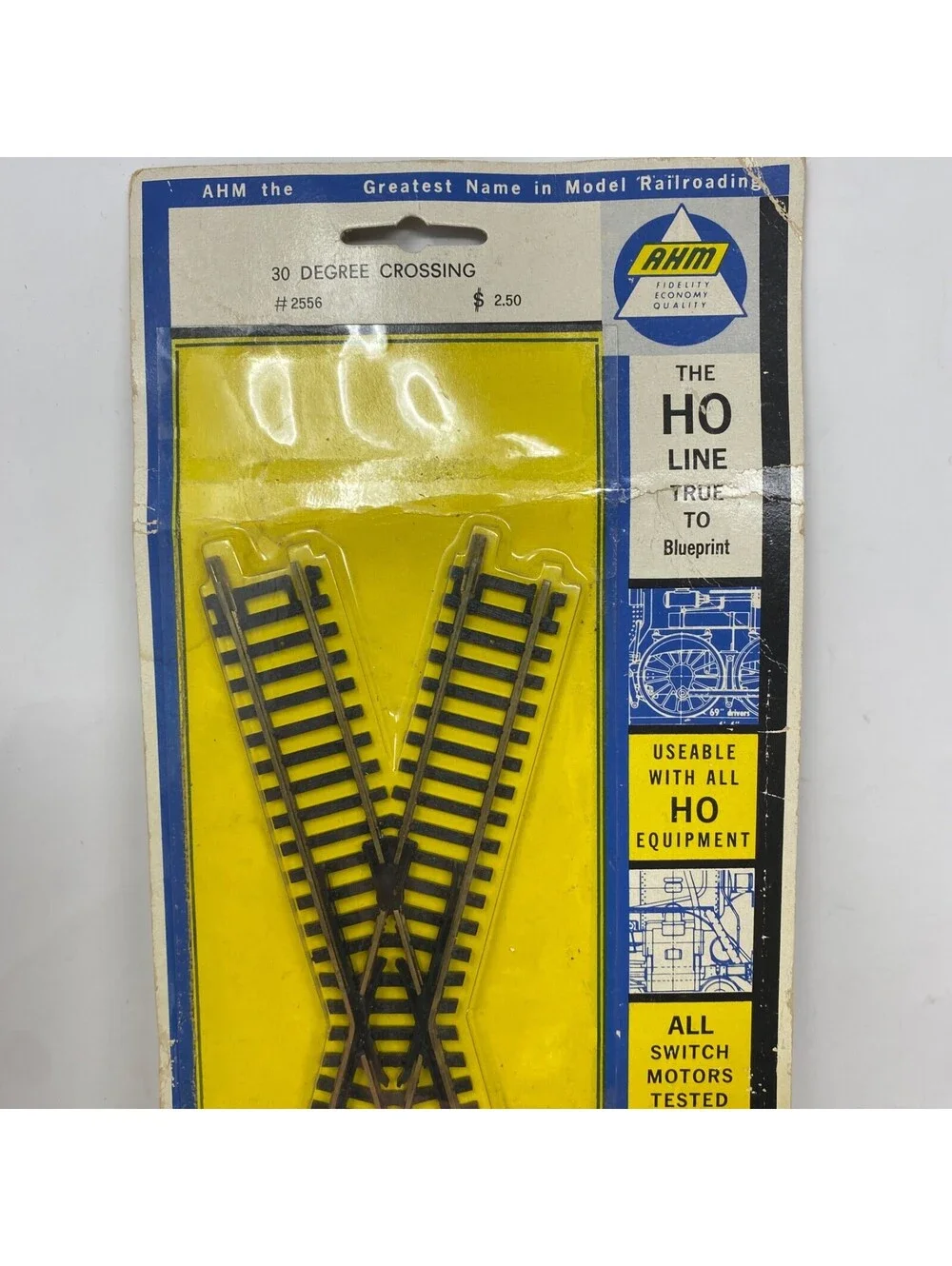 AHM HO Scale 30 Degree Crossing Model Railroad Train Track #2556 New